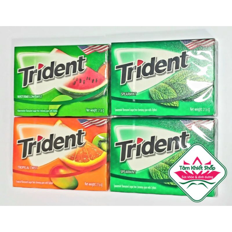 -Trident Kẹo Cao Su Không Đường-có 4vị.