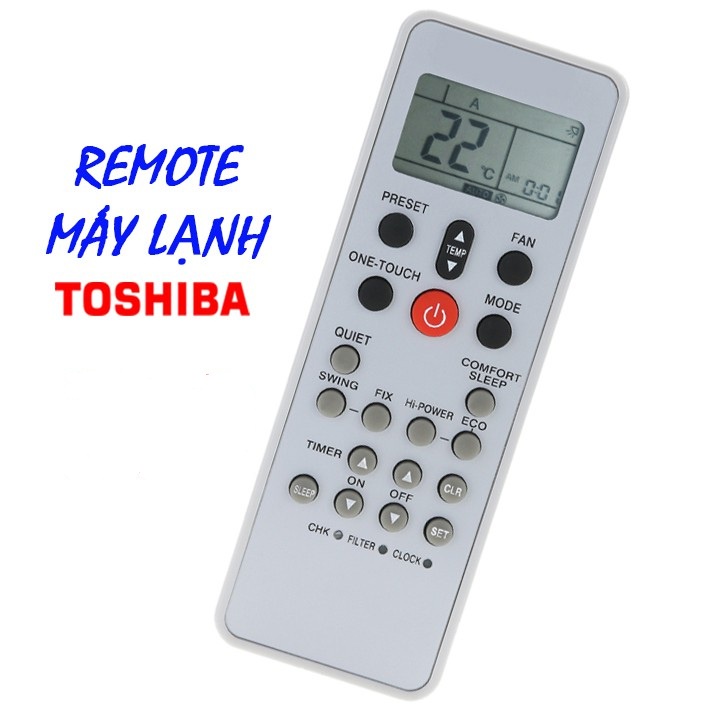 REMOTE MÁY LẠNH TOSHIBA WC-L03SE (XÁM-KHÔNG NẮP) - ĐIỀU KHIỂN ĐIỀU HÒA TOSHIBA WC-L03SE (XÁM-KHÔNG NẮP)