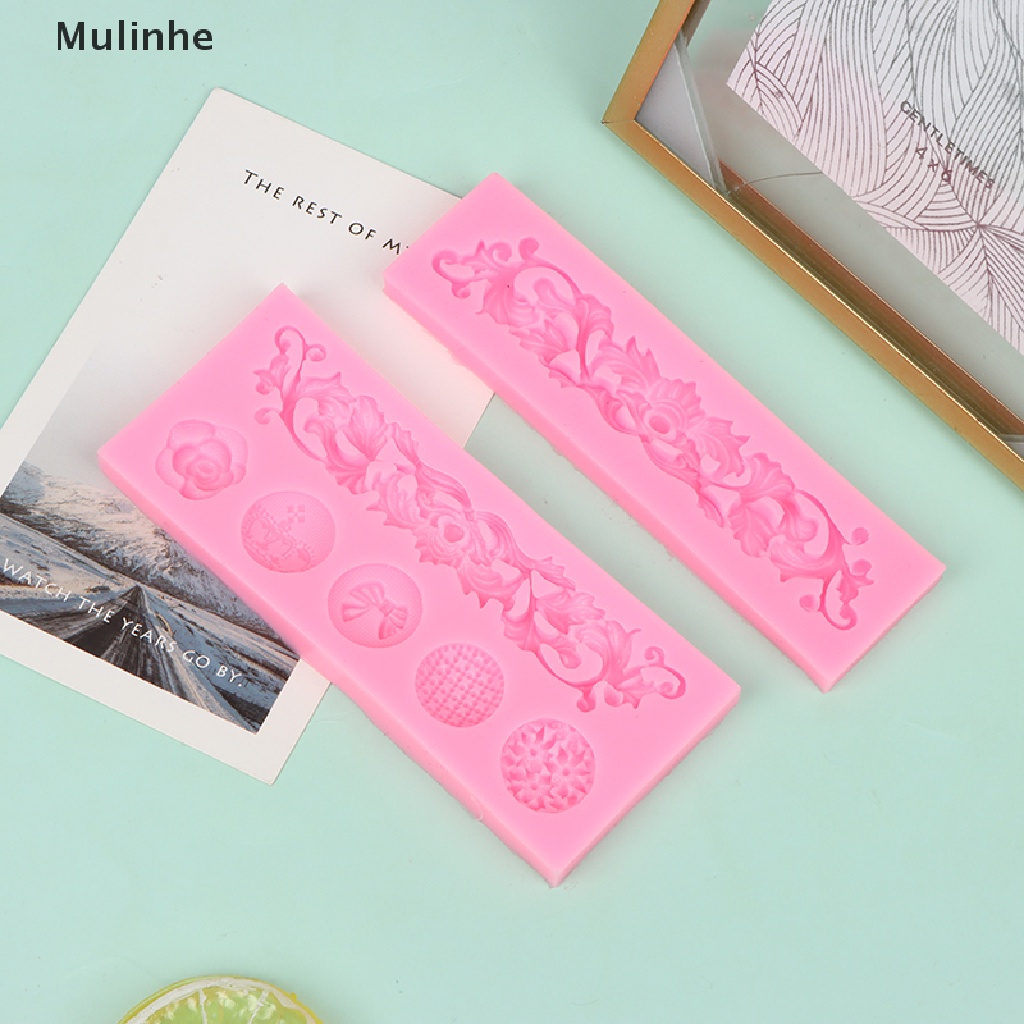 Khuôn silicone Làm Bánh / Sô Cô La / Kẹo Mềm Họa Tiết Ren DIY
