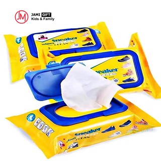 Khăn giấy tẩy trắng giày - tẩy ố bẩn trên giày dép SNEAKER (Hộp 30 tờ) không hoá chất làm hại vải