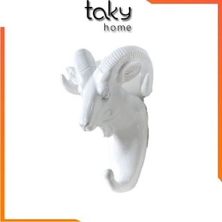 Móc Trang Trí Hình Đầu Dê Gắn Tường, Móc Treo Tường Phong Cách Retro, Treo Đồ Cá Nhân, Kiểu Dáng Lạ Mắt. TakyHome 2241