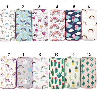BST bóp ví dài cầm tay họa tiết hoạt hình cầu vồng cute dễ thương cho nữ - Link 14 - Banana Store
