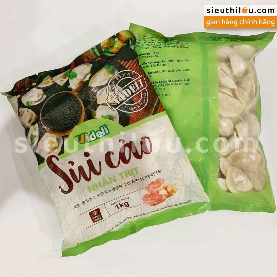 Sủi cảo nhân thịt Videli - Sủi cảo gói 1kg - Siêu Thị Lẩu | BigBuy360 - bigbuy360.vn