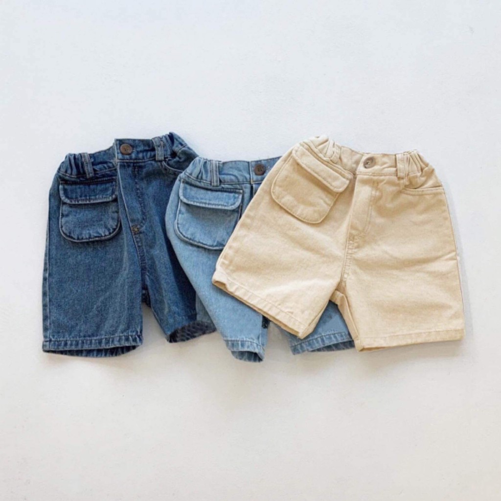 Quần Ngố Jean Cạp Túi Loại 1 Cho Bé Trai Bé Gái Shop Quần Áo Trẻ Em Phong Cách Hàn Quốc Moy Kids