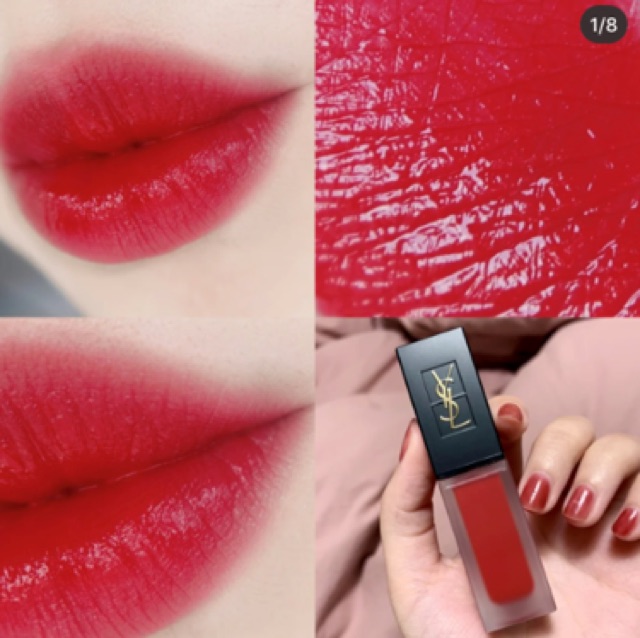 Son kem Yves Saint Laurent Tatouage Couture Velvet Cream Liquid Lipstick Bunny Beauty hàng đủ bill