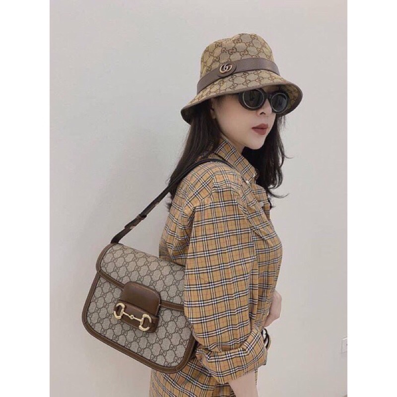 MŨ NÓN GUCCI NÂU BUCKET