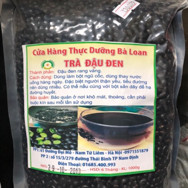 1kg trà đậu đen xanh lòng