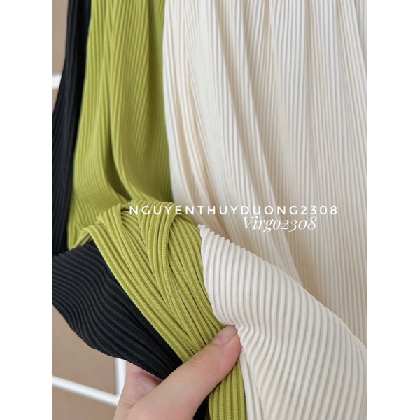 [NEW]CHÂN VÁY MIDI XẾP LI CHẤT THUN TĂM 0956 style Ulzzang