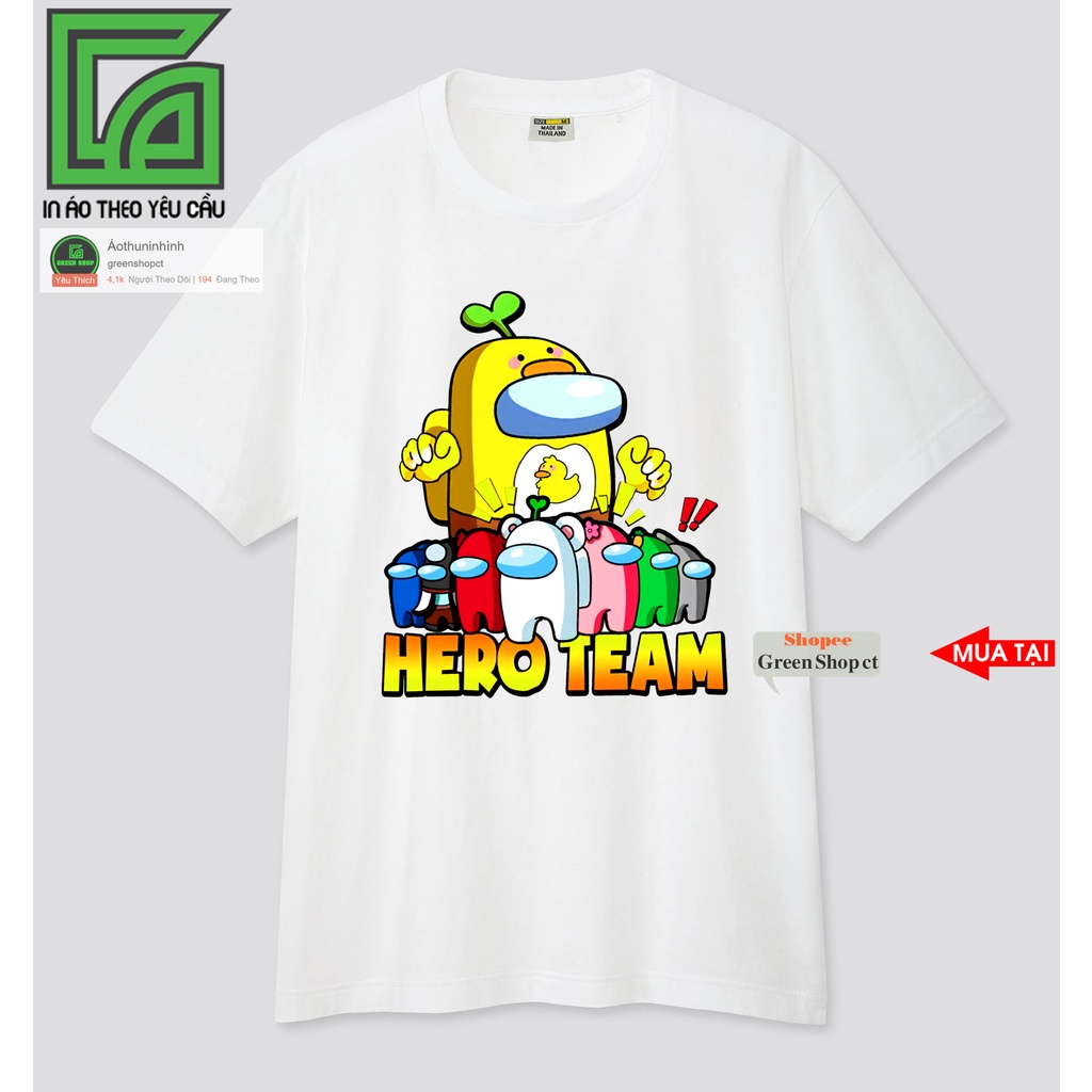 Áo Hero Team Toàn Thành Viên Siêu Đẹp Vải Thái | Áo Thun Mini World Hero Team Bé Trai | Bé Gái Mẫu Mới S276