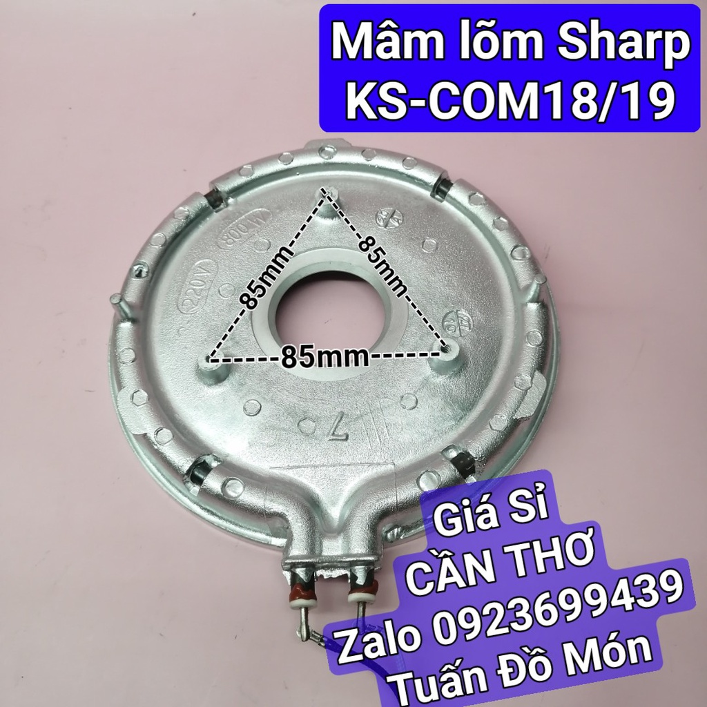 Mâm nhiệt lõm Nồi cơm điện tử Sharp 1.8 lít KS-COM18V phụ kiện phụ tùng linh kiện chính hãng