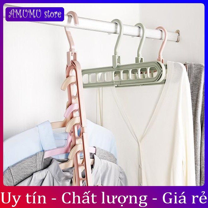 Móc quần áo thông minh 9 Lỗ Tiết Kiệm Không Gian