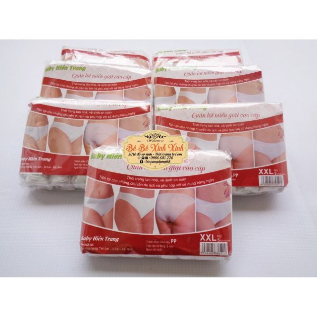 Bộ 5 Chiếc Quần Lót Giấy Cao Cấp Cho Mẹ Sau Sinh, Baby Hiền Trang