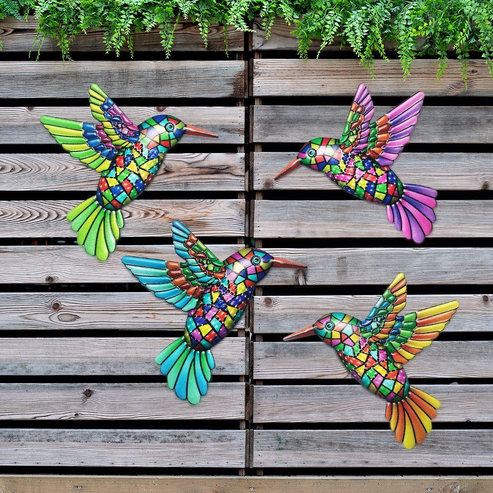 4 Bức Tượng Chim Ruồi Bằng Kim Loại Cho Trang Trí