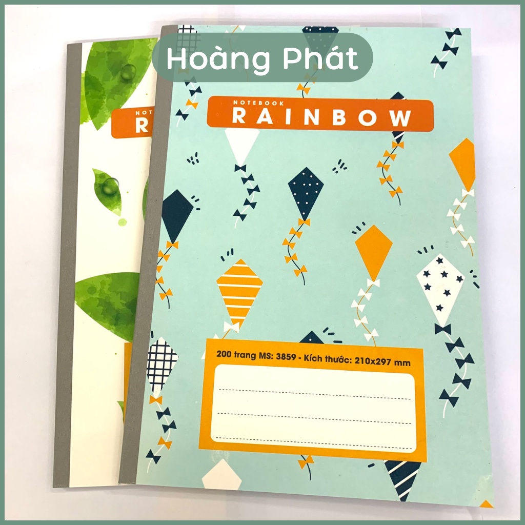 Sổ may gáy Rainbow A4 Hải Tiến 200 trang - Sổ A4 - Sổ bìa bồi Hải Tiến Rainbow A4 200tr Siêu Đẹp Hoàng Phát