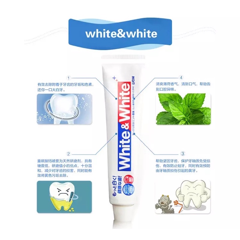 Kem đánh răng nhật bản trắng răng White white [HangNhat]