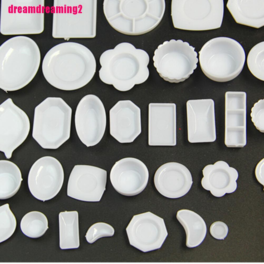 Set 33 Dĩa Nhựa mini Trang Trí Nhà Búp Bê