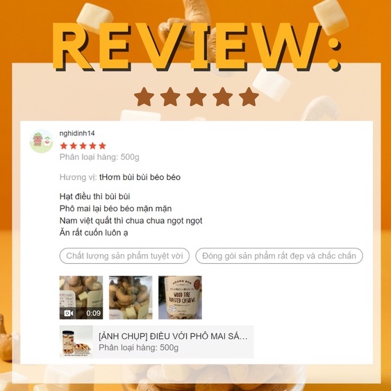 Ngũ hạt mix Hoàng Sơn Food  _ Hạt điều, hạnh nhân, mắc ca, phô mai, nam việt quất