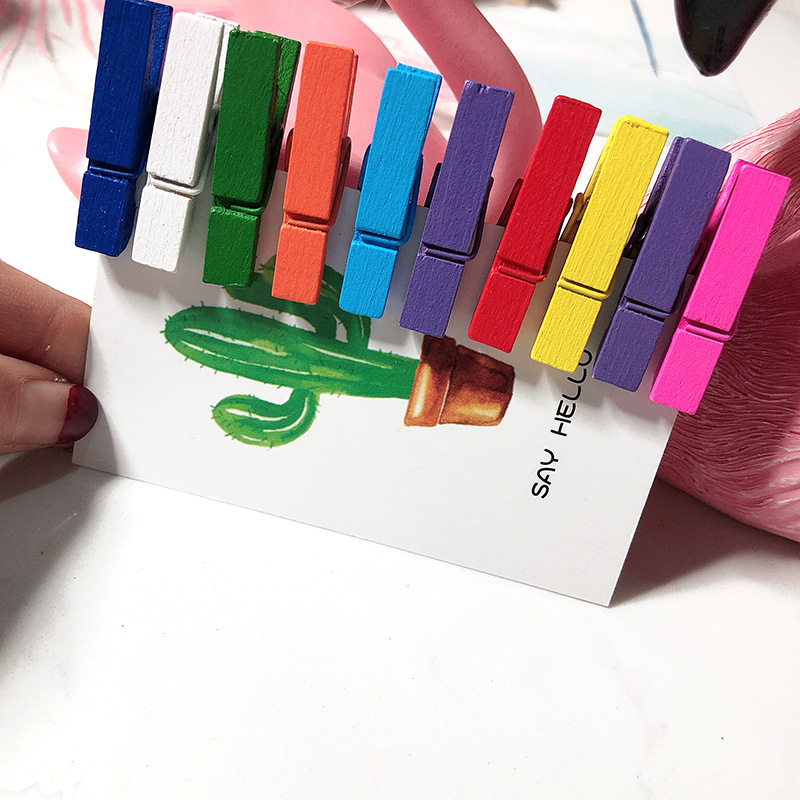 Kẹp Gỗ Treo Ảnh Tiện Lợi Nhiều Màu