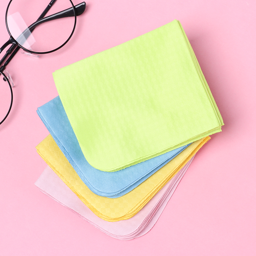 Bộ 1/2/4 Khăn Lau Mắt Kính/Ống Kính/Màn Hình iPhone iPad Đa Năng Vải Vi Sợi Dễ Giặt Chất Lượng Cao Màu Sắc Ngẫu Nhiên