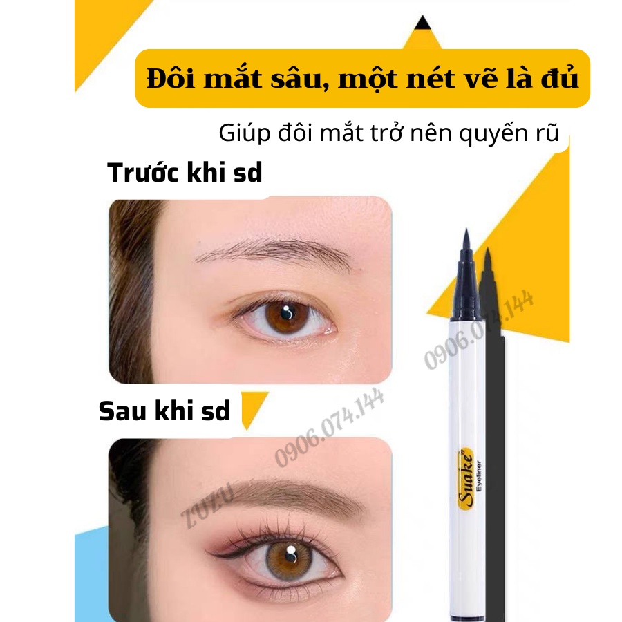 Bút kẻ mắt, kẻ mắt nước Suake chống thấm nước lâu trôi đủ màu GALA HOME