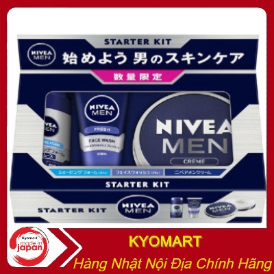 Bộ Nivea Men Kem Cạo Râu - Sữa Rửa Mặt - Dưỡng Da