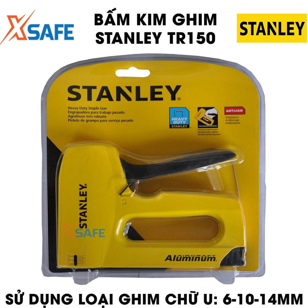 Bấm kim ghim STANLEY TR150 184mm Dập ghim Stanley nhỏ gọn, nhôm cao cấp không gỉ, cò bấm lo xò nhẹ nhàng, êm ái