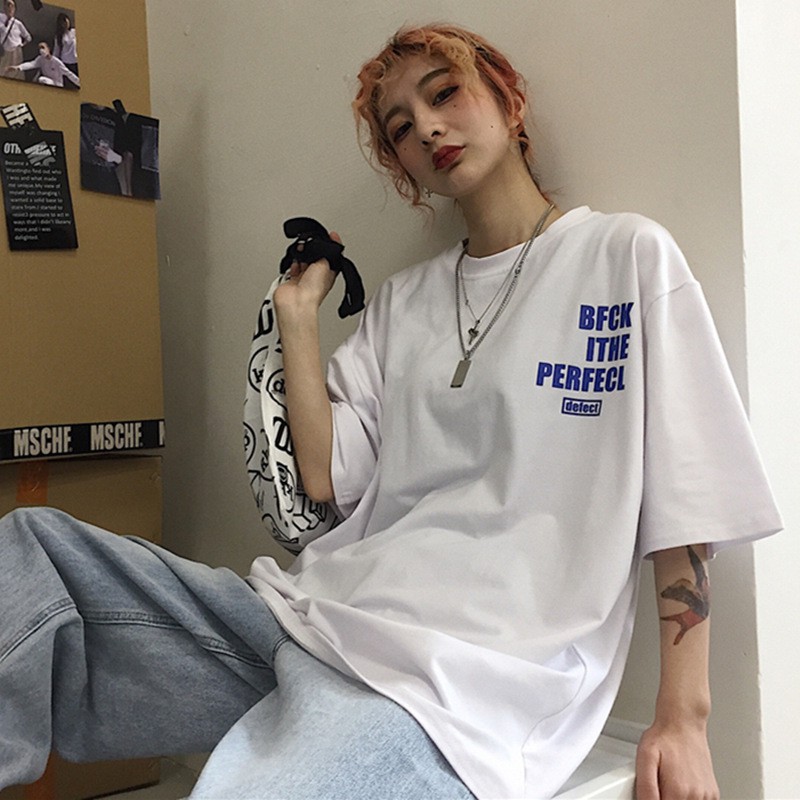 Áo phông tay lỡ unisex nam nữ thun form rộng teen cổ tròn oversize cotton BFCK giá rẻ basic đen trắng tee pull freesize