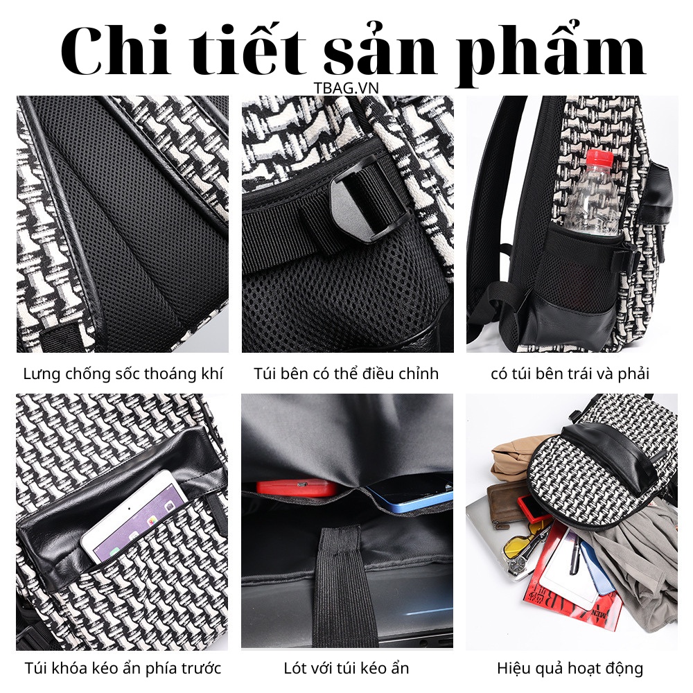 Balo Đan Chéo Cao Cấp  Chất vải Oxford cao cấp, Form Y Hình, Lớp lót Polyester