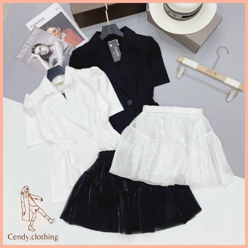 [Hàng Cao Cấp Có Ảnh Thật] Set Bộ Áo Vet Blazer Kèm Chân Váy Cendy Clothing - CD014