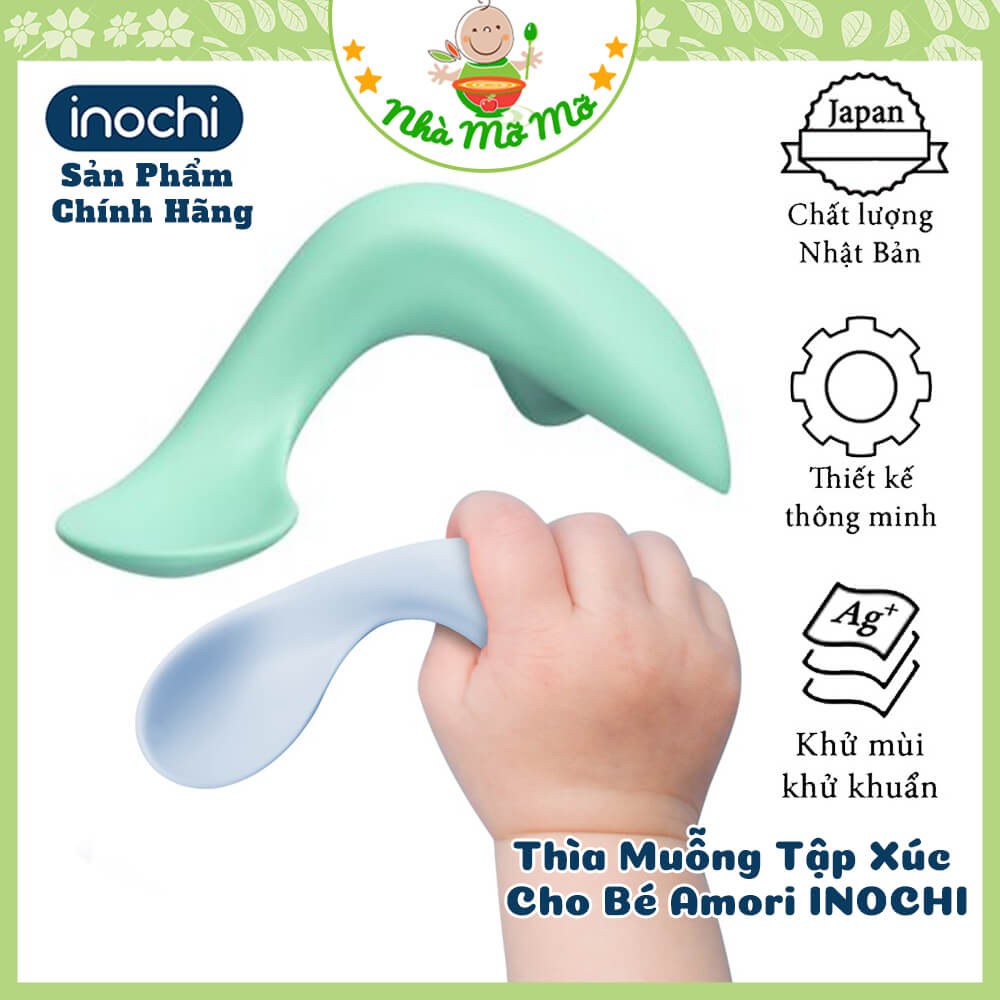 Thìa Muỗng Cong Cho Bé Tập Xúc Tự Ăn Dặm Thông Minh Amori INOCHI - Nhà Mỡ Mỡ