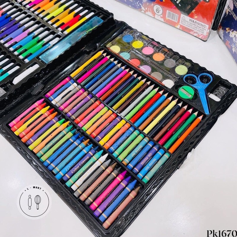 Sét bút chì màu cho con l bộ 150 chi tiết bút màu cho béTiện lợi cho các bé học sinh