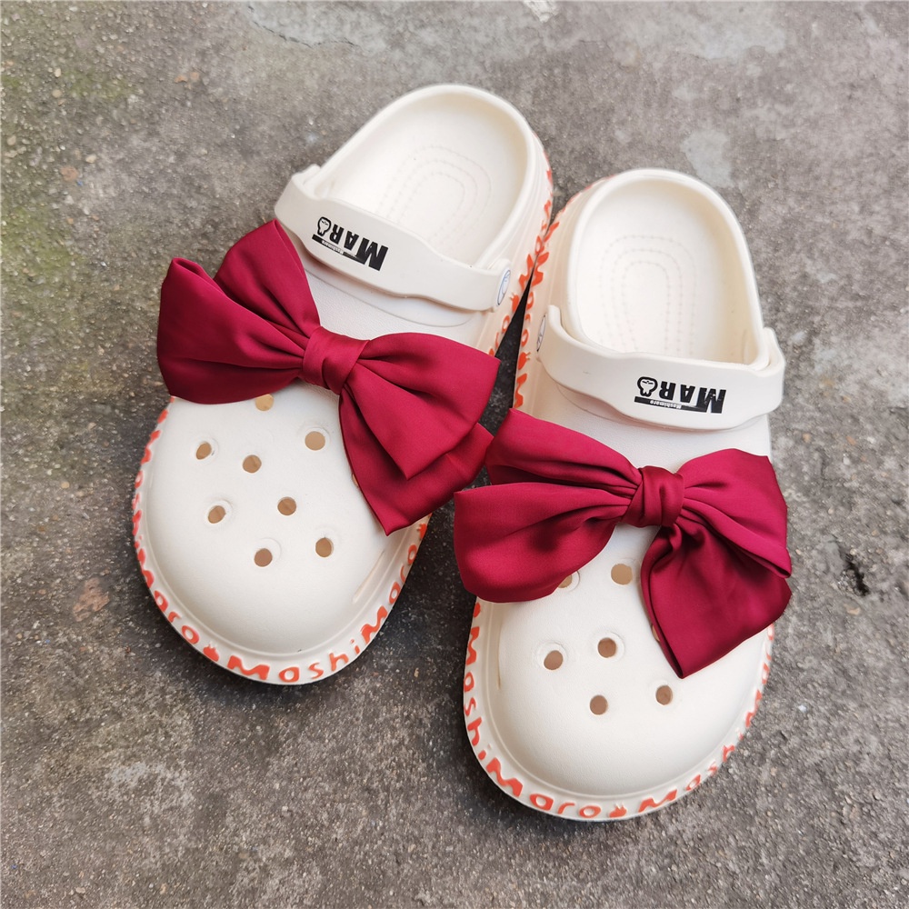 Phụ kiện giày crocs trang trí hình nơ xinh xắn