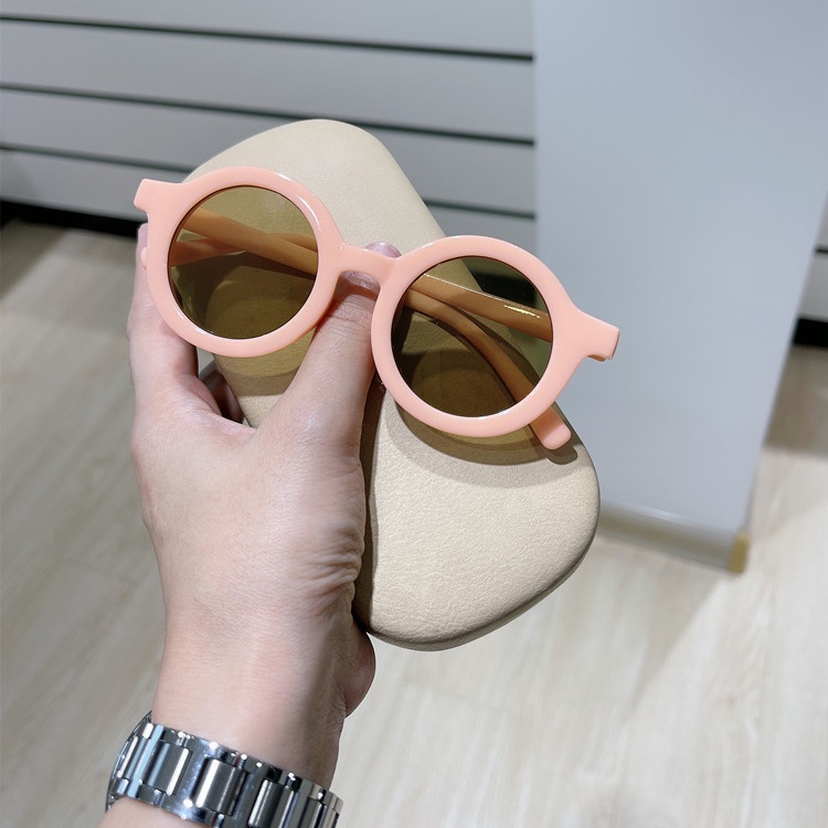 Kính Râm Trẻ Em Tròn Mờ Thích Hợp Cho Bé 1-8 Tuổi