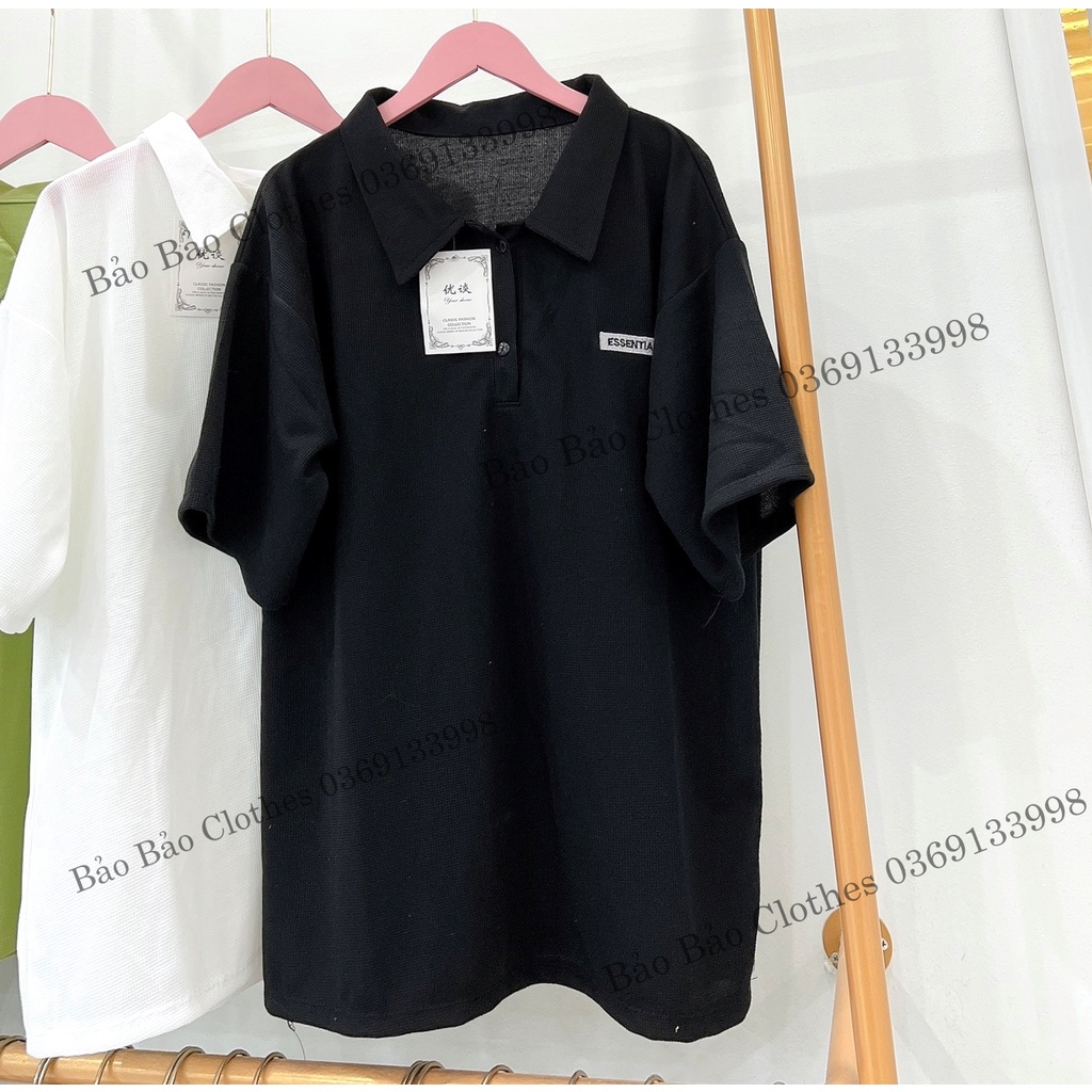 Áo Thun Polo Nam Nữ  Form Rộng Tổ Ong Logo Essen Vải Dày Mịn Thoáng Mát Thiết Kế Thời Trang Kiểu Dáng Năng Động