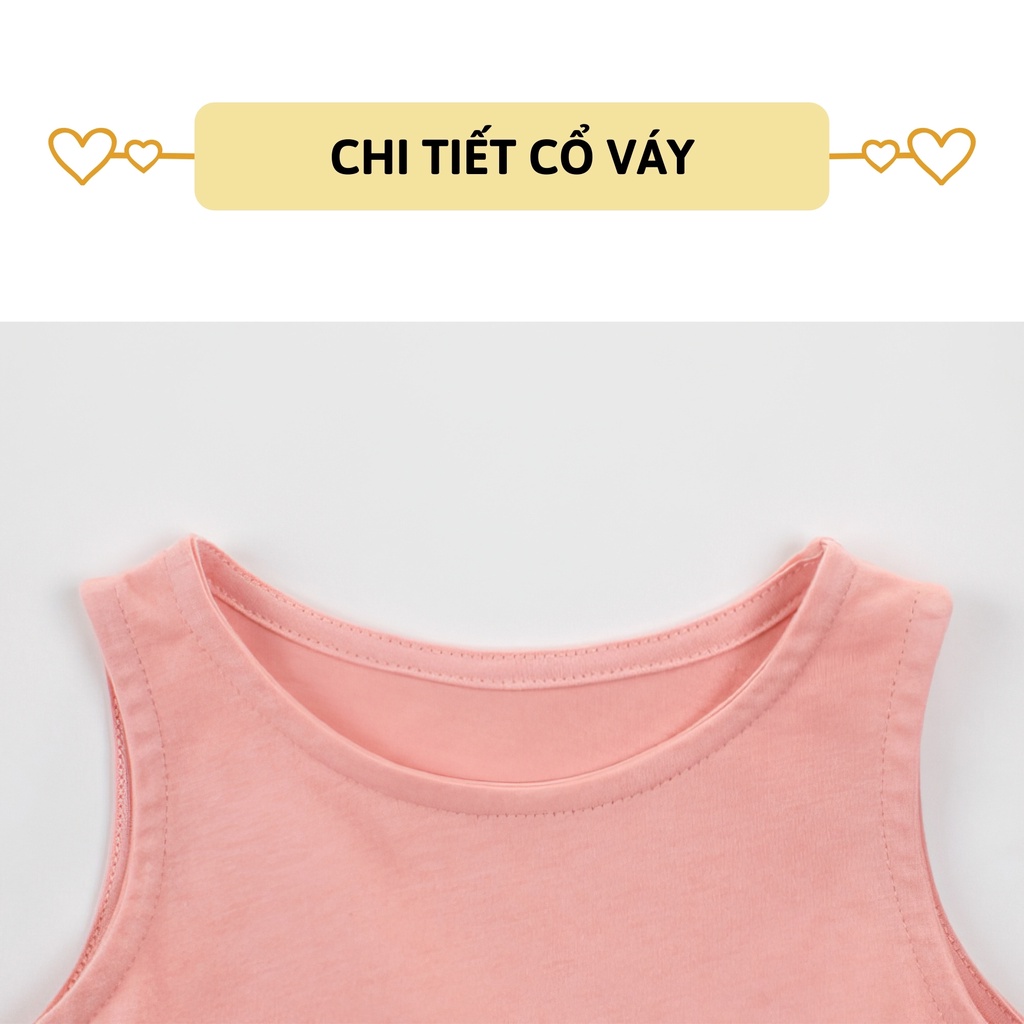 Váy sát nách bé gái 27Kids 27Home đầm nữ mùa hè chất cotton thoáng mát cho trẻ 2-10 Tuổi GSDR2