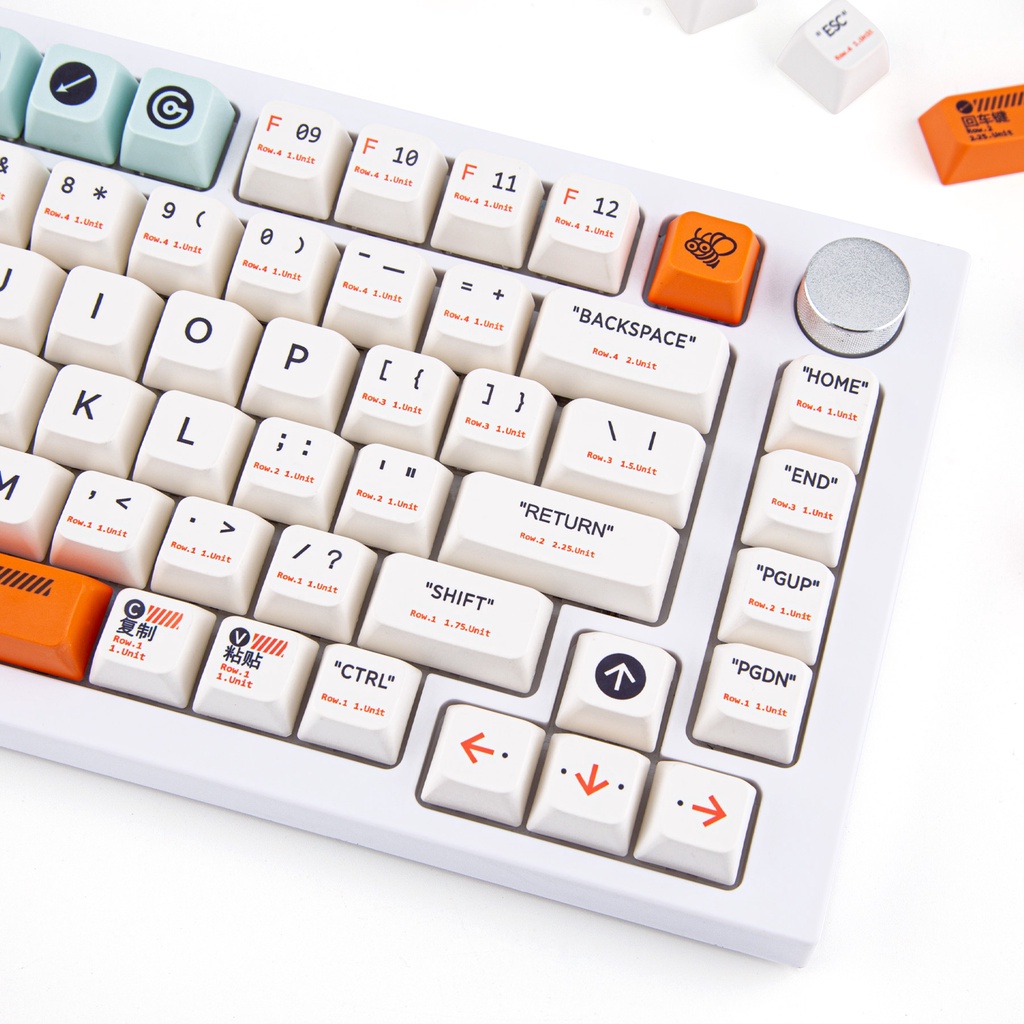 Nắp bàn phím PBT tùy chỉnh MDA Cấu hình 160 Phím Dye Thăng hoa 60%, 65%, 75%, 100% ANSI Layout Keycap cho Bàn phím cơ Cherry MX Công tắc