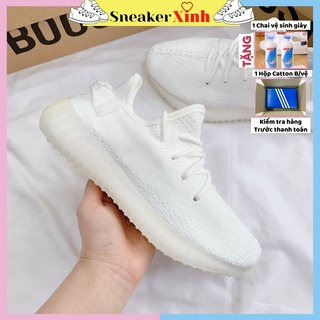 Giày thể thao yeezy 350 trắng, giày yz trắng đi học, đi chơi giá rẻ siêu xinh SneakerXinh Store YZ2