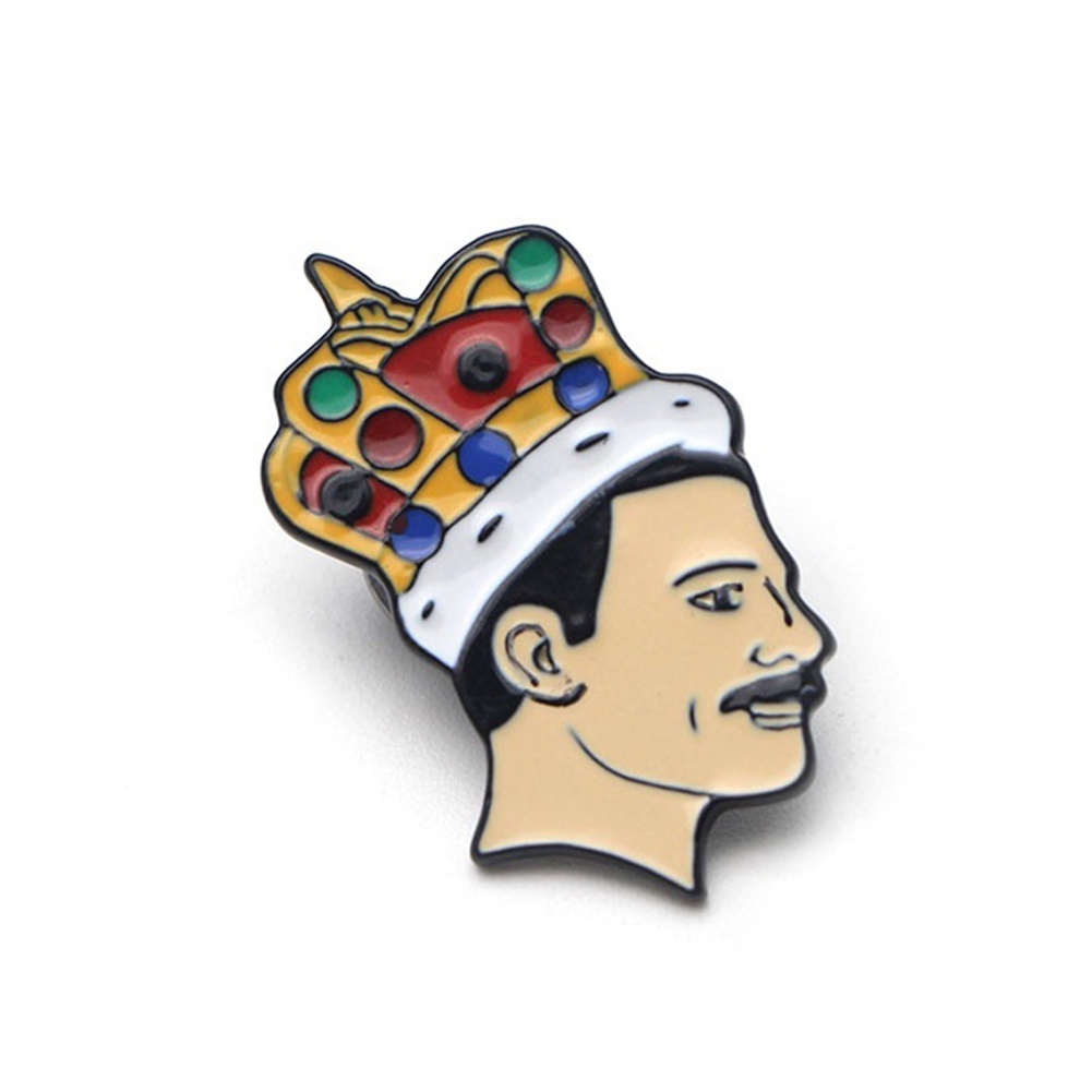 YOML✔Singer Band Music Art Freddie Mercury Brooch Pin Collar Jacket Enamel Badge