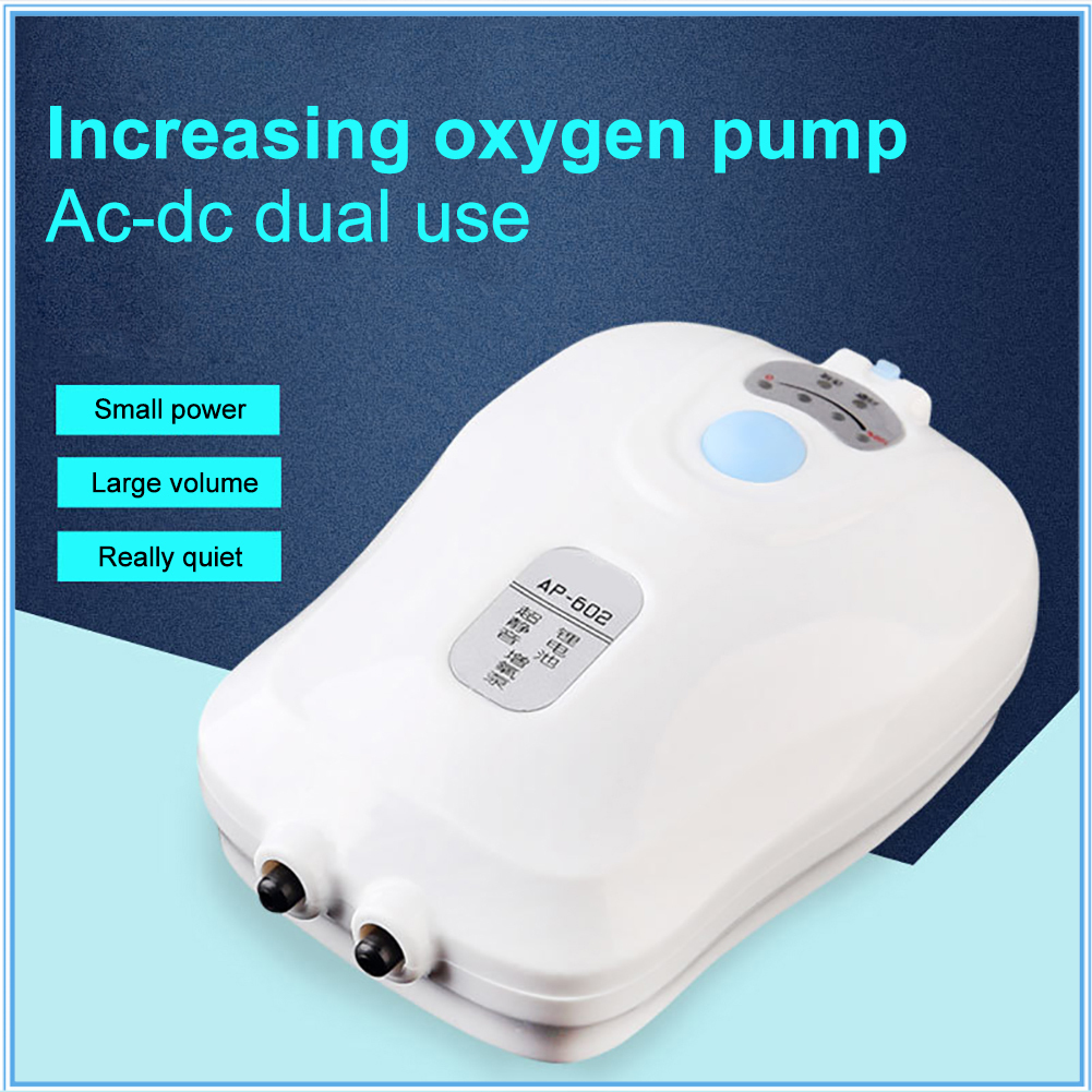 [Re]Aquarium Fish Tank AC DC Dual Use Low Noise Single/Double Outlet Oxygen Air Pump