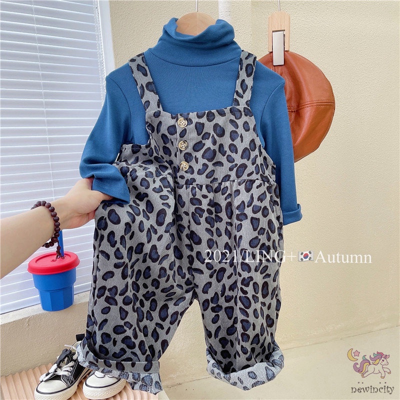 Áo tay dài / Quần yếm họa tiết da báo xinh xắn dành cho bé (bán lẻ)