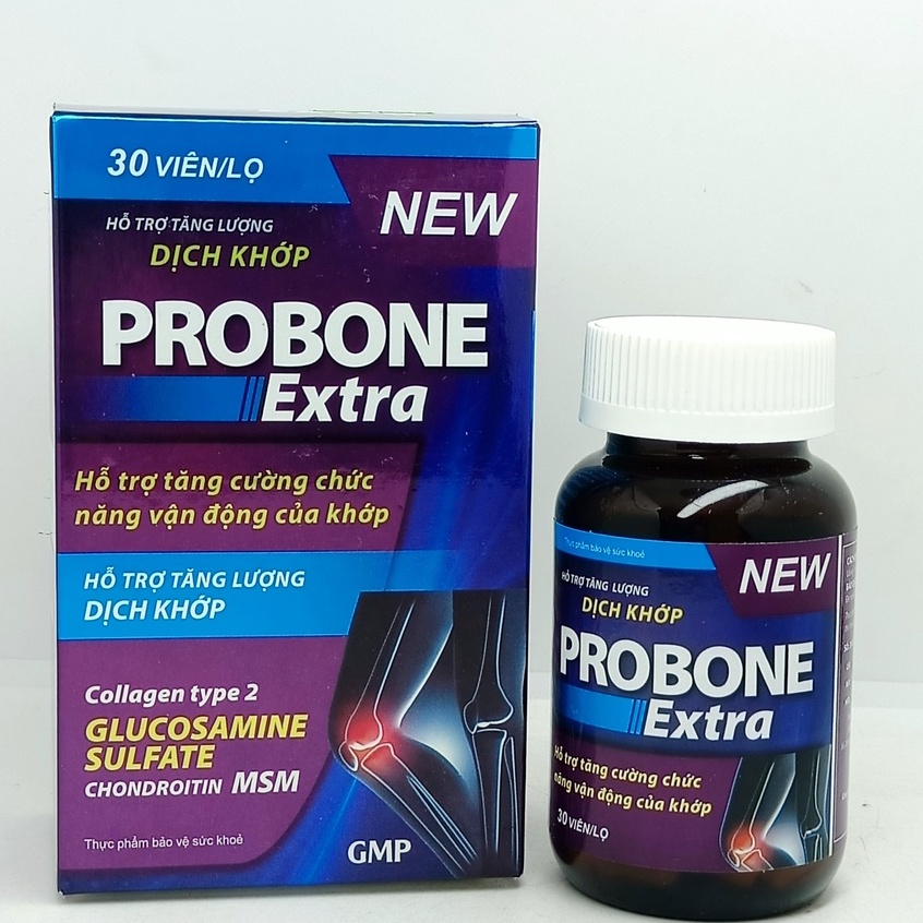 Viên bổ khớp Probone extra new - Tăng lượng dịch khớp, hỗ trợ làm chậm quá trình thoái hóa khớp - Lọ 30 viên