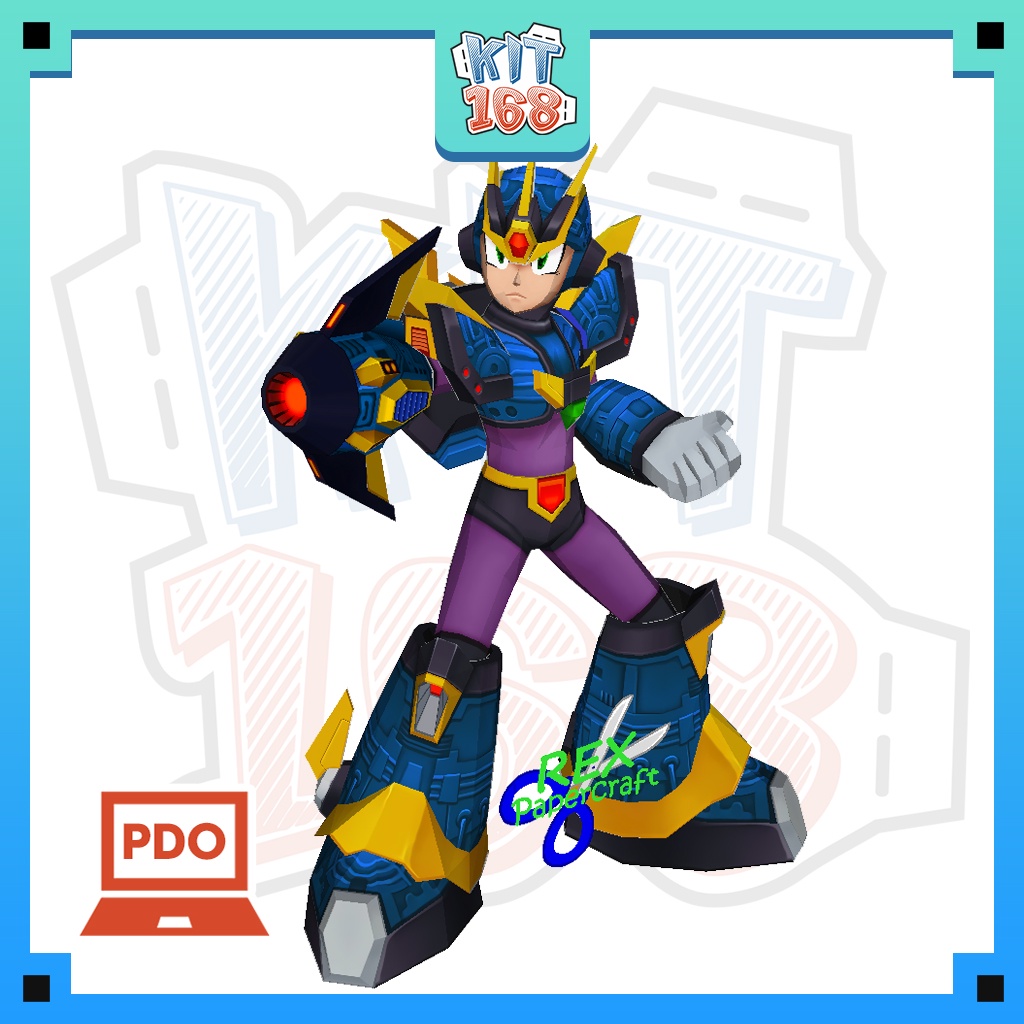 Mô hình giấy Anime Game Robot Megaman X Ultimate Armor