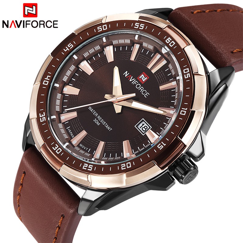 Men Wristwatch Waterproof Man Watch Army Business Calendar Genuine Leather Band Sport Military Quartz Male Clock