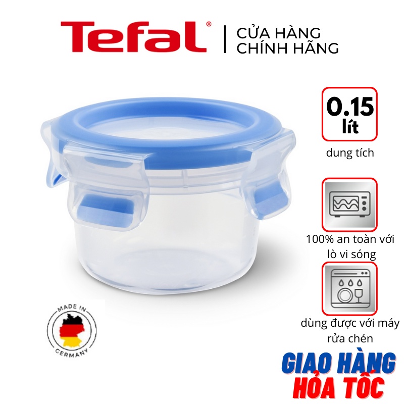 Hộp nhựa tròn Tefal Masterseal Fresh K3022222 - 150ml - xanh