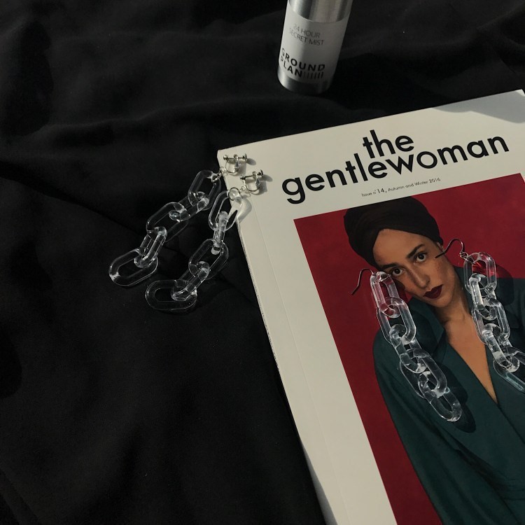 Bông Tai Dạng Móc Xích Không Đục Lỗ Trong Suốt Phong Cách Hàn Quốc 23552