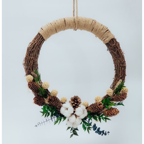 Vòng cây khô, vòng tròn tổ chim, vòng tròn nguyệt quế - Size 15cm 20cm 30cm
