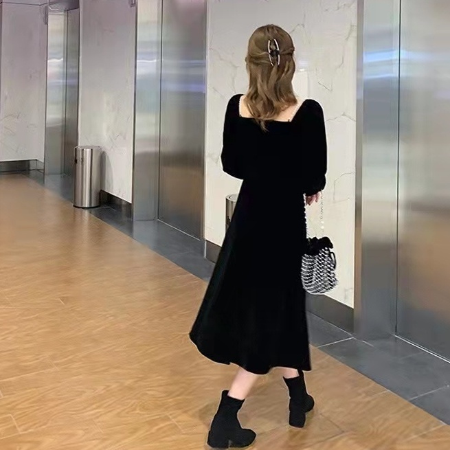 Đầm PERTY thời trang Hàn Quốc kiểu retro đơn giản quyến rũ