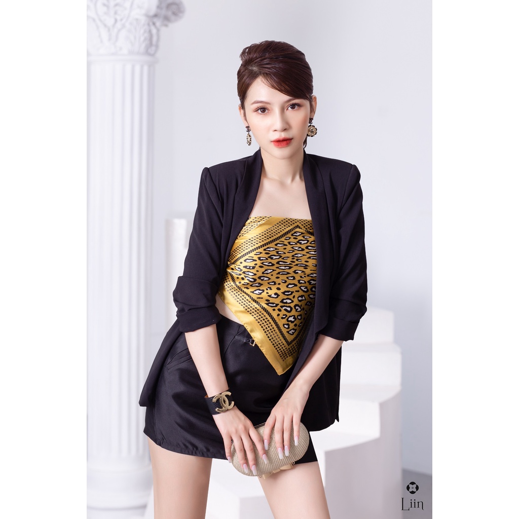 Áo vest nữ Linbi thiết kế tay nhún trơn phong cách sang trọng, hiện đại liin clothing V5315 | BigBuy360 - bigbuy360.vn