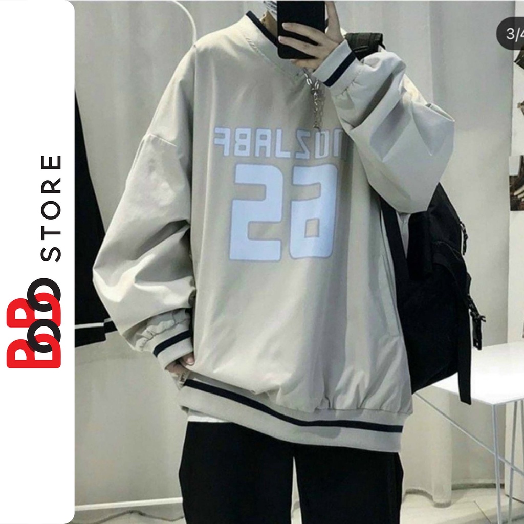 Áo khoác nỉ bông sweater form rộng họa tiết số ngược dành cho nam nữ - BoBo Store