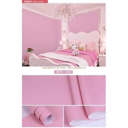 Giấy dán tường màu trơn khổ 45cm keo sẵn  cuộn 10 m